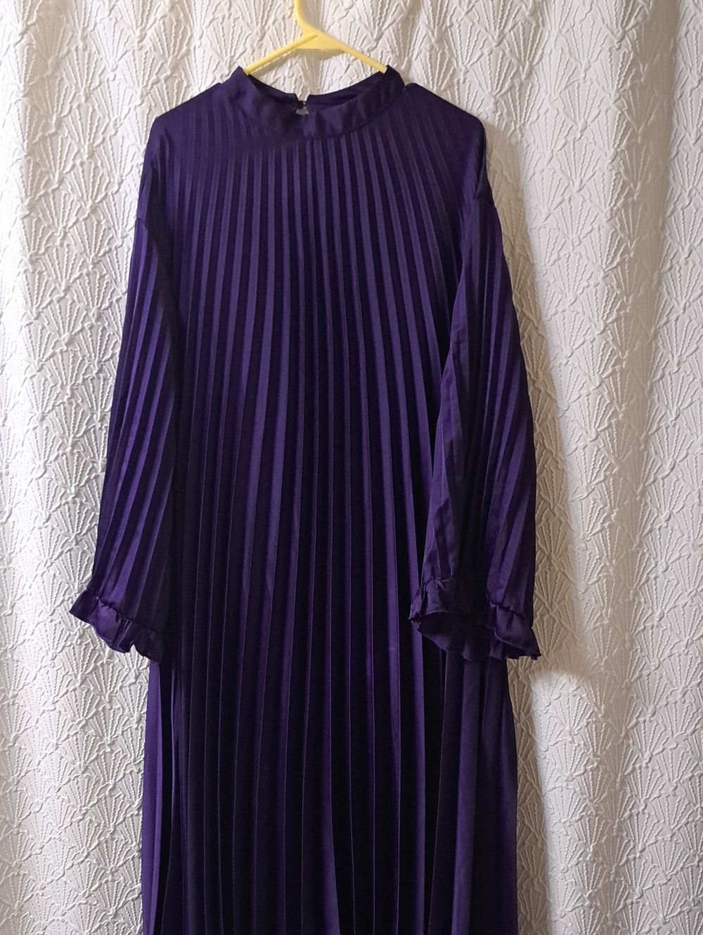 Purple Pleated Dress